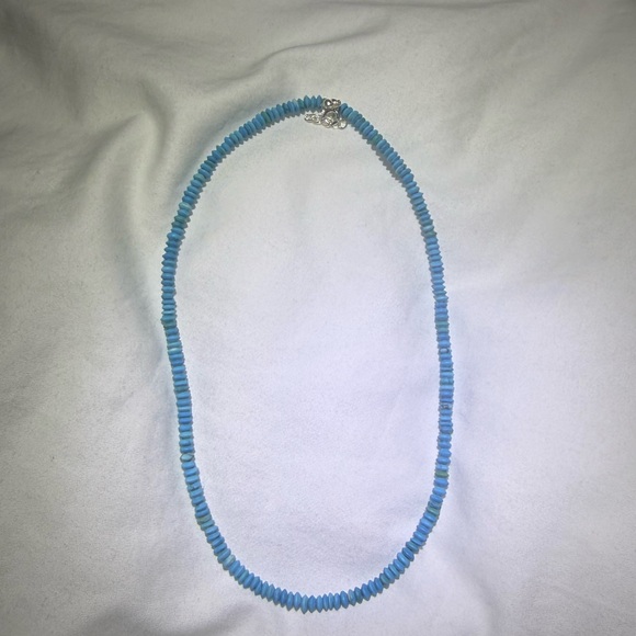 Teghut Natural Turquoise Heishi Necklace | Rare | 16” - Picture 2 of 11